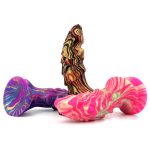 Unicorn Mixed Color Lifelike Silicone Dildo - Image 2