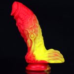 Pangolin Lifelike Silicone Dildo - Fire - Image 3
