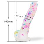 Jelly Colorful Liquid Silicone Dildo - Image 4