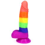 Rainbow Silicone Dildo 7.2 Inch - Image 7