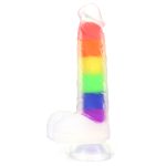 Double Layer Rainbow Dildo 7.4 inch - Image 6