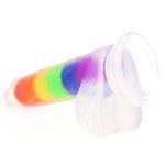 Double Layer Rainbow Dildo 7.4 inch - Image 2