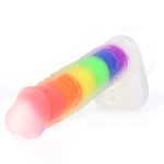 Double Layer Rainbow Dildo 7.4 inch - Image 3