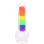 Double Layer Rainbow Dildo 7.4 inch - Image 5