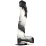 Black and White PVC Realistic Dildo 02 - Image 6