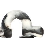 Black and White PVC Realistic Dildo 02 - Image 2