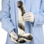 Black and White PVC Realistic Dildo 02 - Image 5