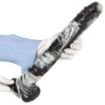 Black and White PVC Realistic Dildo 03 - Image 4