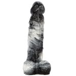 Black and White PVC Realistic Dildo 04 - Image 10