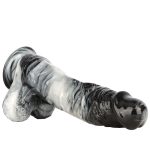 Black and White PVC Realistic Dildo 04 - Image 11