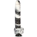 Black and White PVC Realistic Dildo 05 - Image 10