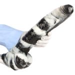 Black and White PVC Realistic Dildo 05 - Image 4