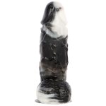 Black and White PVC Realistic Dildo 06 - Image 10