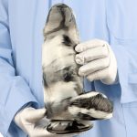 Black and White PVC Realistic Dildo 07 - Image 4