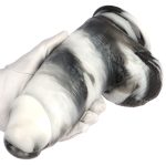 Black and White PVC Realistic Dildo 07 - Image 5