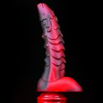 Magic Dragon Silica Gel Colorful Dildo - Fire - Image 2