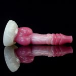 White Base pEACH Silica Gel Dildo - 07 - Image 4