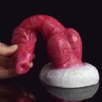 White Base Hellfire Silica Gel Dildo - 07 - Image 4