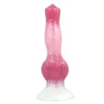 White Base Peach Silica Gel Dildo - 08 - Image 7