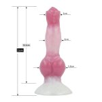 White Base Peach Silica Gel Dildo - 08 - Image 10