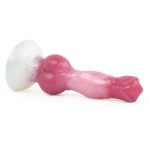 White Base Peach Silica Gel Dildo - 08 - Image 12