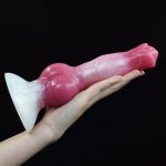 White Base Peach Silica Gel Dildo - 08 - Image 5