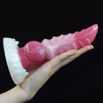 White Base Peach Silica Gel Dildo - 10 - Image 4