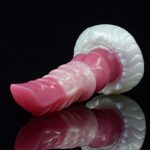 White Base Peach Silica Gel Dildo - 10 - Image 5