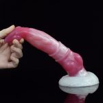 White Base Peach Silica Gel Dildo - 11 - Image 2