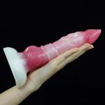 White Base Peach Silica Gel Dildo - 11 - Image 3