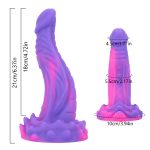 Mixed Color Liquid Silicone Dildo - E - Image 5