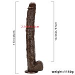 Black Warrior PVC Huge Cock - 17 inch - Image 10