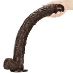 Black Warrior PVC Huge Cock - 17 inch - Image 3