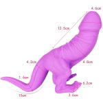 Dinosaur Silicone Dildo - Purple - Image 6