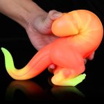Dinosaur Silicone Dildo - Colorful - Image 7