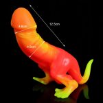Dinosaur Silicone Dildo - Colorful - Image 2