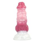 White Base Peach Silica Gel Dildo - 12 - Image 7