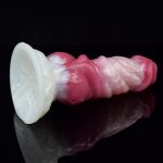 White Base Peach Silica Gel Dildo - 12 - Image 4