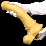Big Golden Thick Horse Penis Dildo - Image 8