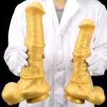 Big Golden Thick Horse Penis Dildo - Image 3