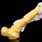 Big Golden Thick Horse Penis Dildo - Image 4