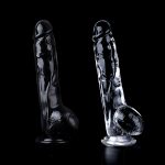 Clear Realistic Dildo with Balls 9.2 Inch - Image 8