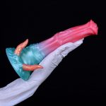 Alien Beast Cyan Rainbow 9.3" Dildo - A - Image 8