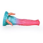 Alien Beast Cyan Rainbow 9.3" Dildo - A - Image 12