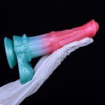 Alien Beast Cyan Rainbow 9.3" Dildo - B - Image 9