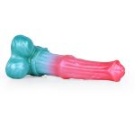 Alien Beast Cyan Rainbow 9.3" Dildo - B - Image 4