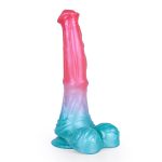 Alien Beast Cyan Rainbow 9.7" Dildo - C - Image 6