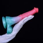 Alien Beast Cyan Rainbow 9.7" Dildo - C - Image 8