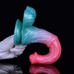Alien Beast Cyan Rainbow 9.7" Dildo - C - Image 9