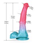 Alien Beast Cyan Rainbow 9.7" Dildo - C - Image 13